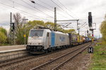 186 422-2 Railpool GmbH für RTB Cargo - Rurtalbahn Cargo GmbH mit einem Containerzug im Brandenburger Hbf und fuhr weiter in Richtung Werder(Havel). 16.04.2016