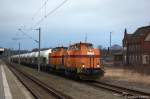Lok 60 (293 060-0) & Lok 61 (293 061-8) ArcelorMittal Eisenhttenstadt GmbH mit einem Kesselzug in Rathenow.