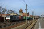 ES 64 F4 - 289 (189 289-2) MRCE Dispolok GmbH fr ITL Eisenbahn GmbH mit einem Containerzug in Rathenow in Richtung Stendal unterwegs. 26.03.2012