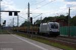 ES 64 U2 - 102 (182 602-3) HUPAC fr Raildox GmbH & Co. KG mit leeren Holzzug in Rathenow und fuhr in Richtung Wustermark weiter. 17.06.2012