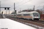 IC 2900 für ICE 374 von Basel SBB nach Berlin Ostbahnhof in Rathenow und geschoben hatte die 120 131-8. 18.01.2013