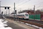 411 007-8  Pirna  als ICE 1539 von Köln Hbf nach Berlin Ostbahnhof in Rathenow. 28.01.2013