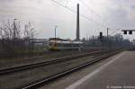 VT 646.041 (646 041-3) ODEG - Ostdeutsche Eisenbahn GmbH als RB51 (RB 68868) von Brandenburg Hbf nach Rathenow, bei der Einfahrt in den Endbahnhof Rathenow. 17.04.2013