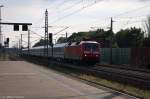120 148-2 mit dem IC 147 von Amersfoort nach Berlin Ostbahnhof in Rathenow. 25.05.2014