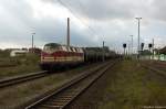 V180 321 (228 321-6) CLR - Cargo Logistik Rail-Service GmbH mit einem Kesselzug  Ethanol oder Ethanol-Lösung  in Rathenow und fuhr weiter in Richtung Wustermark. 17.10.2014