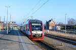 640 121-9 & 640 122-7 HANSeatische Eisenbahn GmbH als RB34 (RB 62241) von Rathenow nach Stendal, bei der Ausfahrt aus Rathenow. Netten Gruß an den TF! 20.01.2019