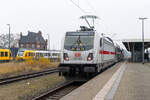 147 560-7 DB Fernverkehr, auf einer Testfahrt, bei der Einfahrt in Rathenow. 29.11.2022