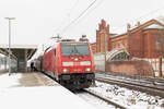 146 265-4 mit dem RE4 von Rathenow nach Luckenwalde in Rathenow. 03.12.2023