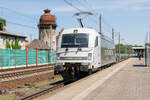 183 500-8 RailAdventure GmbH, beim Umsetzen ans andere Ende ihres Zuges in Rathenow.