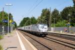 193 820-8 ELL - European Locomotive Leasing für ecco-rail GmbH mit einem Containerzug in Bienenbüttel und fuhr weiter in Richtung Uelzen.