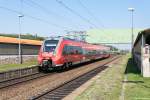 442 605-2  Stockheim  für den Franken-Thüringen-Express auf einer Testfahrt in Leuna Werke Süd. 22.08.2015