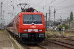 WLE 81 (189 801-4) WLE - Westflische Landes-Eisenbahn GmbH mit einem Sonderzug, bei der Einfahrt in Stendal. 12.10.2012