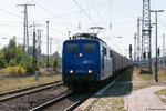 151 078-3 EGP - Eisenbahngesellschaft Potsdam mbH mit dem Containerzug DGS 90995 in Stendal und fuhr weiter in Richtung Magdeburg.