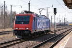 482 047-8 SBB Cargo für PRESS - Eisenbahn-Bau- and Betriebsgesellschaft Pressnitztalbahn mbH in Stendal und fuhr in die Abstellung. 24.03.2018