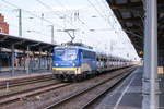 140 759-2 evb Logistik mit dem Autotransportzug DGS 69134 von Falkenberg(Elster) nach Bremerhaven in Stendal.