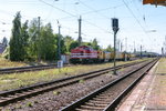 V 100.01 (203 213-4) HGB - Hessische Güterbahn GmbH mit dem DGV 93778 in Stendal und fuhr weiter in Richtung Rathenow.