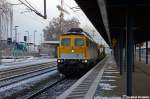 V300.18 (232 446-5) SGL - Schienen Güter Logistik GmbH mit einem kurzem Bauzug im Brandenburger Hbf und fuhr in Richtung Magdeburg weiter.