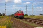 232 498-6 DB Schenker Rail Deutschland AG kommt als Lz durch Satzkorn gefahren und fuhr in Richtung Golm weiter. 17.08.2012