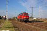 232 583-5 DB Schenker Rail Deutschland AG kam als Lz durch Satzkorn gefahren und fuhr in Richtung Golm weiter. 02.10.2012