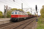 232 309-5 DB Cargo mit einem E-Wagen Ganzzug im Brandenburger Hbf und fuhr weiter in Richtung Werder(Havel). 16.04.2016