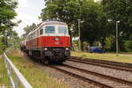 232 189-1 DB Cargo mit einem gemischtem Güterzug aus Brandenburg Altstadt in Pritzerbe und fuhr weiter in Richtung Rathenow.