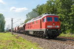 232 567-8 DB Cargo mit einem gemischtem Güterzug aus Brandenburg Altstadt in Nennhausen und fuhr weiter in Richtung Wustermark. Netten Gruß zurück an den Tf! 18.07.2020