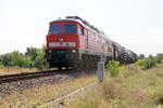 232 469-7 DB Cargo mit einem gemischtem Güterzug von Brandenburg-Altstadt nach Seddin , bei Fohrde.