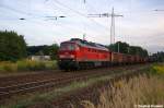 233 288-0 DB Schenker Rail Deutschland AG mit einem Eanos Ganzzug in Satzkorn und brachte dieses nach Priort.