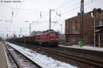 233 285-6 DB Schenker Rail Deutschland AG mit einem Eanos Ganzzug aus Brandenburg-Altstadt in Priort. Der Zug wurde in Priort abgestellt und die Ludmilla ging nach dem abkoppeln in Abstellung. 14.02.2013