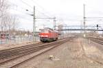 233 306-0 DB Schenker Rail Deutschland AG fuhr solo durch den Brandenburger Hbf weiter nach Brandenburg Altstadt.