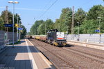 275 620-3 MRCE Dispolok GmbH für DB Fahrwegdienste GmbH mit einem alt Schotterzug in Bienenbüttel und fuhr weiter in Richtung Uelzen.