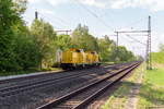 293 008-9 & 293 011-3 DB Bahnbau Gruppe in Friesack und fuhren weiter in Richtung Nauen.