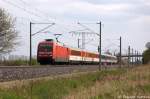 br-6101-adtranz/264469/101-055-2-mit-dem-ec-176 101 055-2 mit dem EC 176 'Johannes Brahms' von Brno hl.n. nach Hamburg-Altona in Vietznitz. 01.05.2013