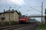 120 109-4 mit dem EC 174 von Budapest-Keleti pu nach Hamburg-Altona in Vietznitz. 08.05.2012