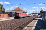 120 144-1 mit dem IC 2880 für ICE 78 in Bienenbüttel und fuhr weiter in Richtung Hamburg.