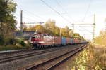 243 931-3 DeltaRail GmbH mit einem Containerzug in Friesack und fuhr weiter in Richtung Nauen.