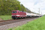 243 559-2 DeltaRail GmbH mit einem Kesselzug  PROPEN  in Nennhausen und fuhr weiter in Richtung Rathenow. 18.05.2021