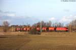 br-6145-traxx-vorserie/323158/145-049-3-db-schenker-rail-deutschland 145 049-3 DB Schenker Rail Deutschland AG mit einem Kalipendelzug von Wismar nach Baalberge in Stendal(Wahrburg). 14.02.2014