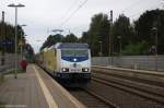 br-6146-bombardier-traxx-p160-ac1-private/367048/me-146-05-rotenburg-wuemme-146-505-3 ME 146-05 'Rotenburg (Wümme)' (146 505-3) metronom Eisenbahngesellschaft mbH mit dem metronom (ME 82115) von Hamburg Hbf nach Uelzen, bei der Einfahrt in Bienenbüttel. 13.09.2014