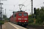 151 110-4 & 151 095-7 DB Schenker Rail Deutschland AG mit einem leeren Erzzug auf der Relation Beddingen - Hanseport, bei der Durchfahrt in Uelzen.