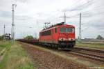 br-6155-dr-250/196378/155-207-4-db-schenker-rail-deutschland 155 207-4 DB Schenker Rail Deutschland AG mit einem gemischtem Gterzug in Satzkorn, in Richtung Golm unterwegs. 10.05.2012