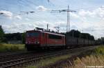 155 253-8 DB Schenker Rail Deutschland AG mit einem gemischtem Güterzug in Satzkorn und fuhr in Richtung Priort weiter.