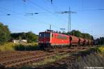 155 095-3 DB Schenker Rail Deutschland AG mit einem gemischtem Güterzug in Satzkorn und fuhr in Richtung Priort weiter.
