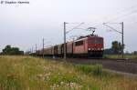 br-6155-dr-250/281662/155-251-2-db-schenker-rail-deutschland 155 251-2 DB Schenker Rail Deutschland AG mit einem gemischtem Gterzug in Vietznitz und fuhr in Richtung Nauen weiter. 24.07.2013