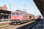 155 065-6 Railpool GmbH für DB Cargo mit einem gemischtem Güterzug in Stendal und fuhr weiter in Richtung Wolfsburg.
