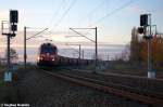 185 007-2 DB Schenker Rail Deutschland AG mit einem Kalizug in Stendal(Wahrburg) und fuhr in Richtung Tangerhütte weiter. 13.11.2012