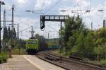 185 534-5 Alpha Trains für CFL Cargo Deutschland GmbH mit einem leeren Holzzug in Uelzen und fuhr in Richtung Lüneburg weiter.
