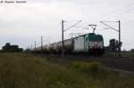 E 186 127 Alpha Trains fr ITL - Eisenbahngesellschaft mbH mit einem Kesselzug  Ammoniak, wasserfrei  in Vietznitz und fuhr in Richtung Nauen weiter. 17.08.2013