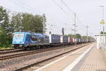 186 944 LTE Logistik- and Transport-GmbH mit dem KLV von Rotterdam nach Poznań in Wusterwitz. 14.08.2020