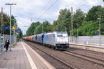 186 426-3 Railpool GmbH für LTE Logistik- and Transport-GmbH mit einem Getreidezug in Bienenbüttel und fuhr weiter in Richtung Uelzen.